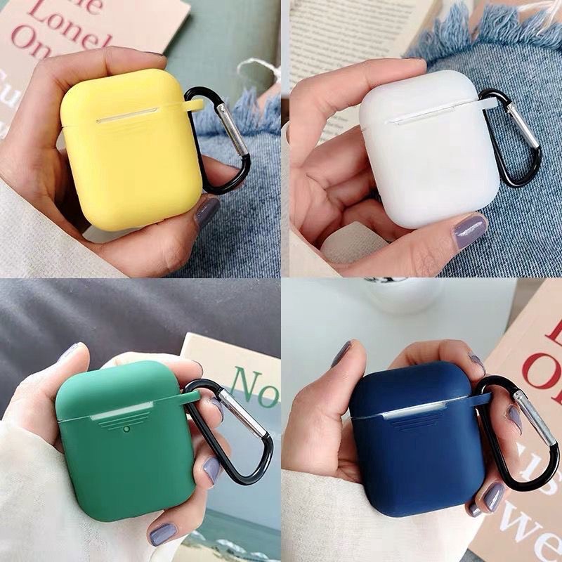 Case Vỏ Bao Bảo Vệ Đựng Tai Nghe Airpod 1/2, i11, i12 ..v..v. Trơn Màu
