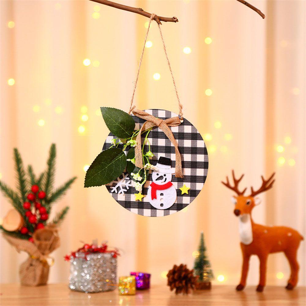 ZAIJIE24 Phụ Kiện Trang Trí Giáng Sinh Chào Mừng Năm Mới 2022 Hình Ông Già Noel Màu Đỏ Và Đen