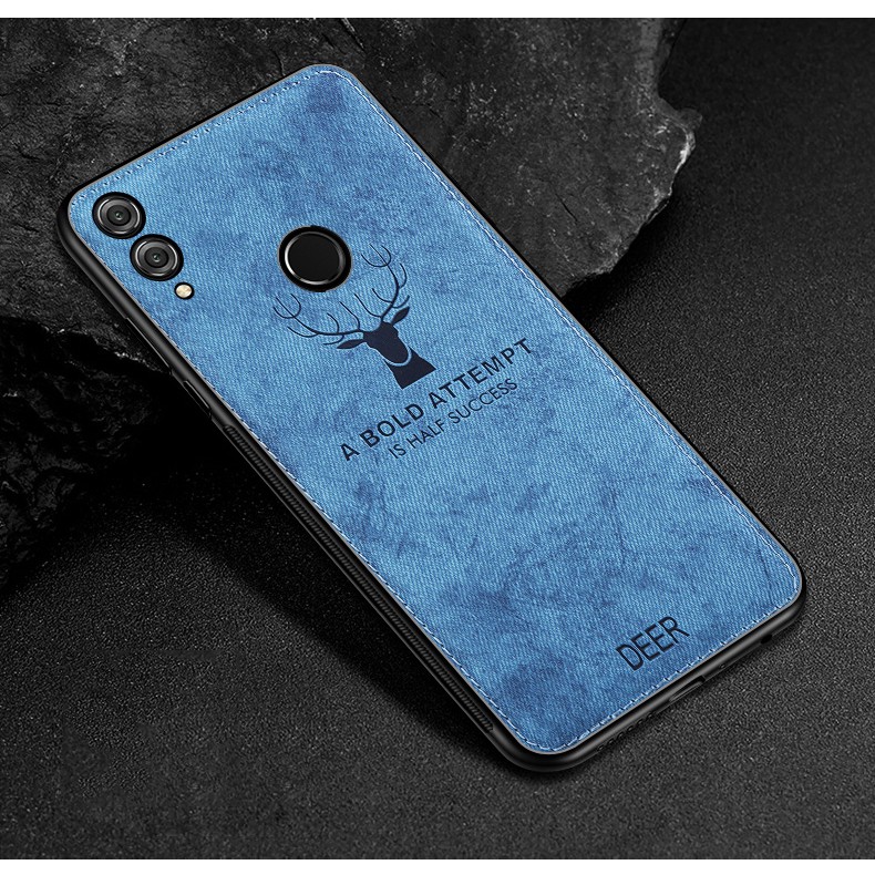 For Huawei Honor 8X Max Case Cloth Distressed Elk pattern Hard Back Cover Cases