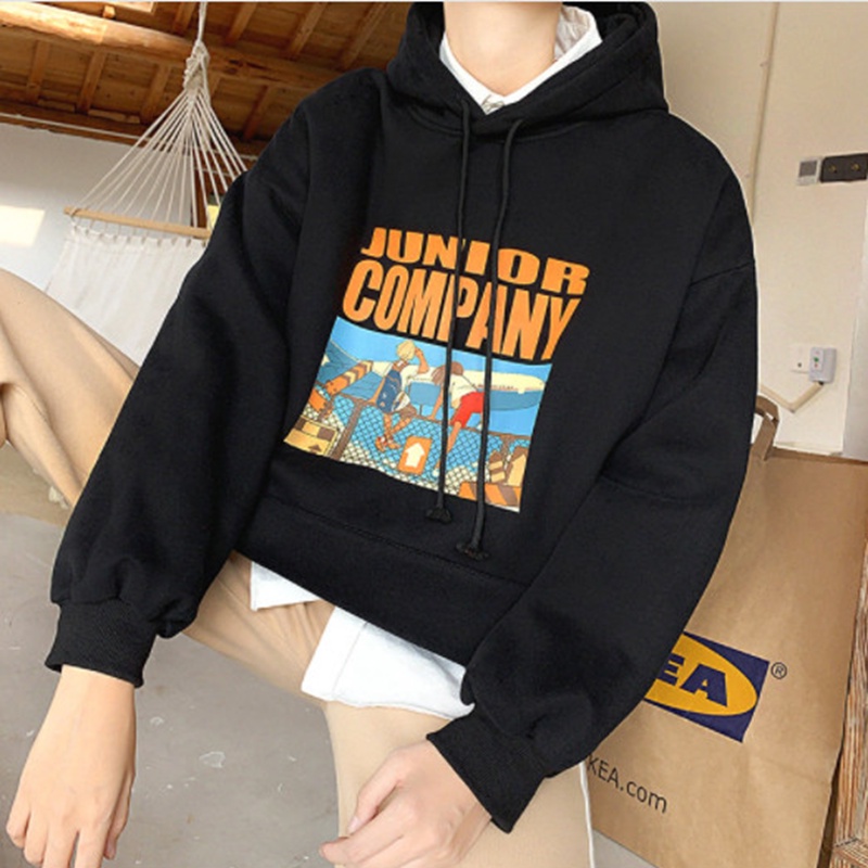 Áo sweater nam nữ unisex form rộng nỉ ngoại dày COMPANY local brand ulzzang đen trắng hàn quốc có mũ PREMIUM chống nắng