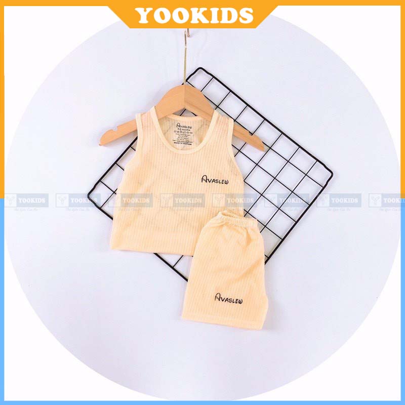 Bộ ba lỗ cho bé trai bé gái YOOKIDS chất cotton sợi tre nhẹ mát thút mồ hôi cực tốt cho bé 1 2 3 4 tuổi