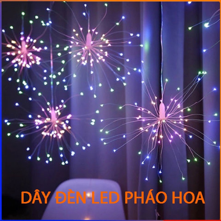 Đèn led pháo hoa chớp nháy nhiều màu trang trí nhà cửa, ngoài trời ( loại dây 5 mét 2 tâng 3 tầng 5 chùm )