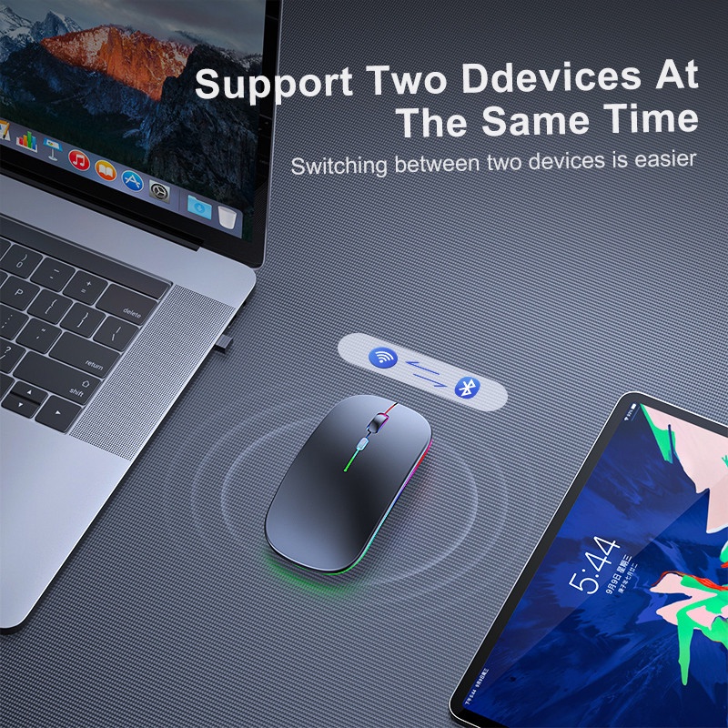 Bàn phím và chuột Bluetooth không dây có đèn LED chiếu sáng Máy tính xách tay Android