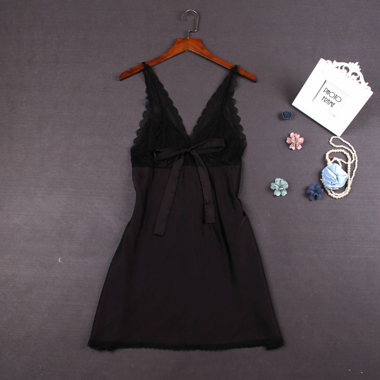 Váy ngủ big size sexy satin lụa 🔥FREESHIP 50k🔥đồ ngủ lụa hai dây ren nơ ngực cao cấp đầm ngủ đẹp giá rẻ | BigBuy360 - bigbuy360.vn