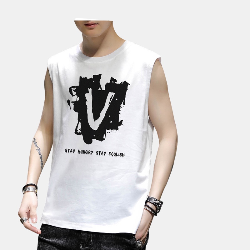 Áo 3 lỗ nam 4RUN Áo thun nam mã TT49  Áo ba lỗ nam cổ tròn TankTop form rộng sát nách tập gym co giãn mùa hè đẹp