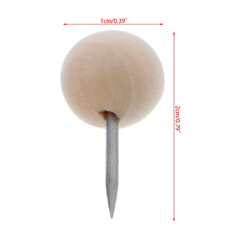 Bộ 60 Ghim Gỗ Tròn Sáng Tạo