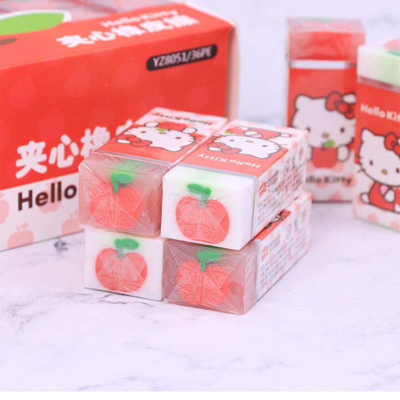 Gôm - tẩy quả táo hình mèo Hello Kitty đáng yêu