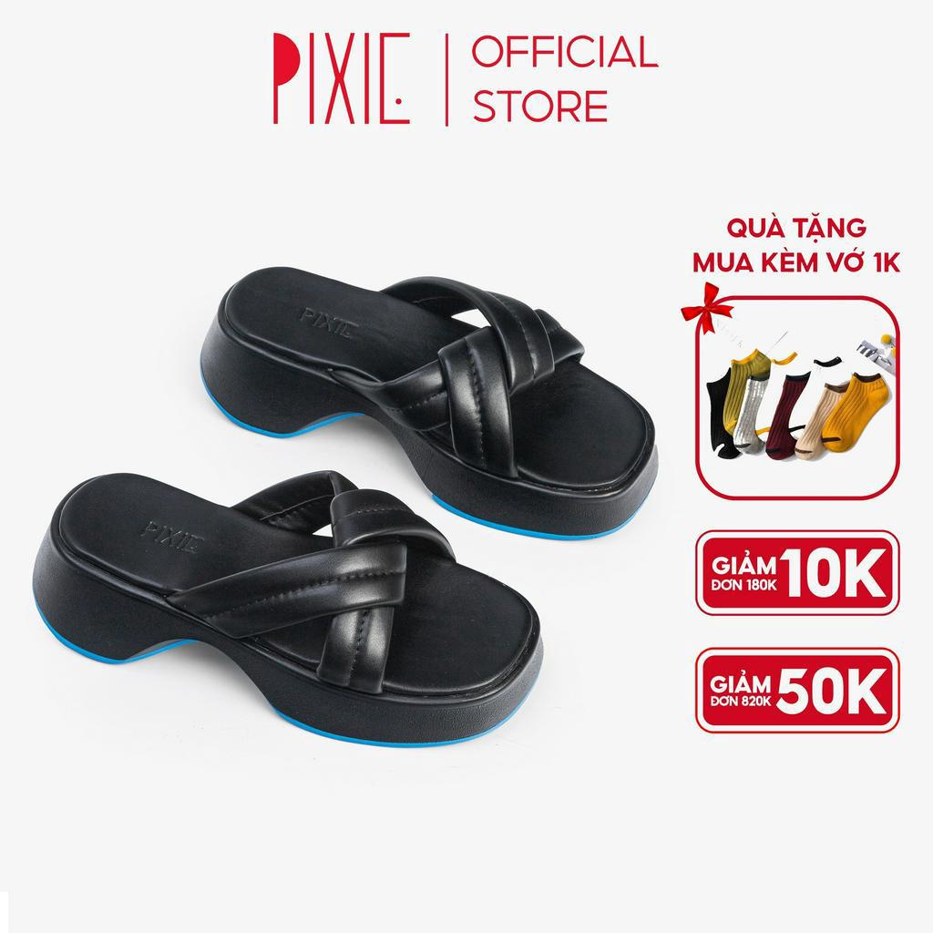 [Đế xanh] Dép Đế Xuồng 5cm Quai Đan Chéo H094 Pixie