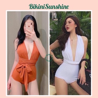Bikini đồ bơi nữ đi biển 1 mảnh xẻ ngực sexy bikini sunshine ms-24
