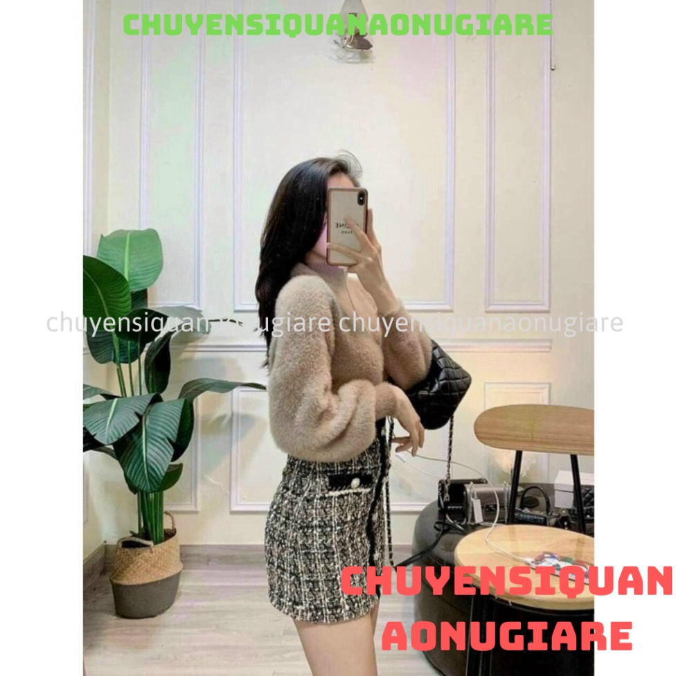 Áo len lông cổ nọ lông trơn màu Hàn Quốc cao cấp nhiều màu siêu hot 2022 chuyensiquanaonugiare