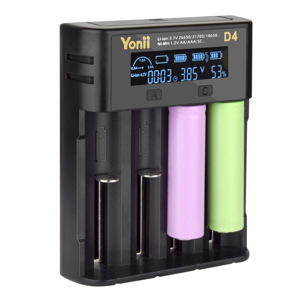 Bộ Sạc Pin Li-ion 4 Ngăn Với Màn Hình LCD