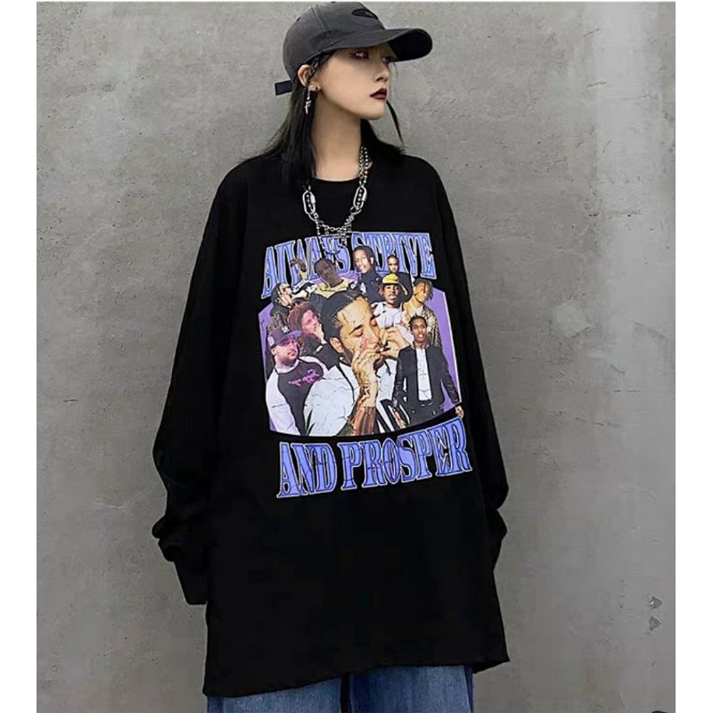 [ORDER] Áo Thun Tay Dài Long Sleeves A$AP Rocky Purple | BigBuy360 - bigbuy360.vn