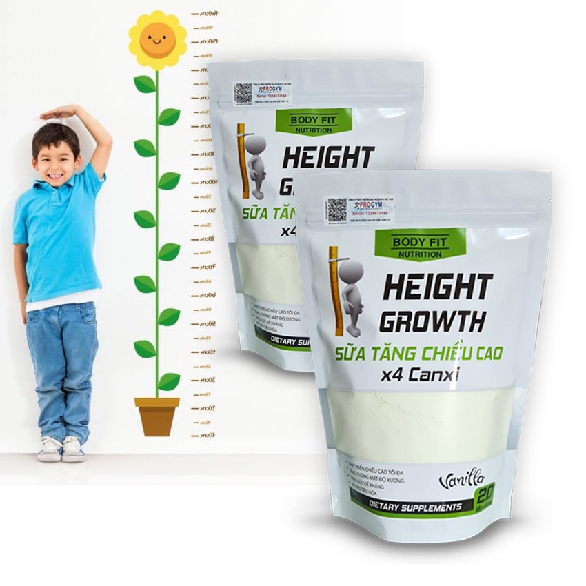 Combo 2 Túi Sữa Tăng Chiều Cao X 4 Canxi HEIGHT GROWTH