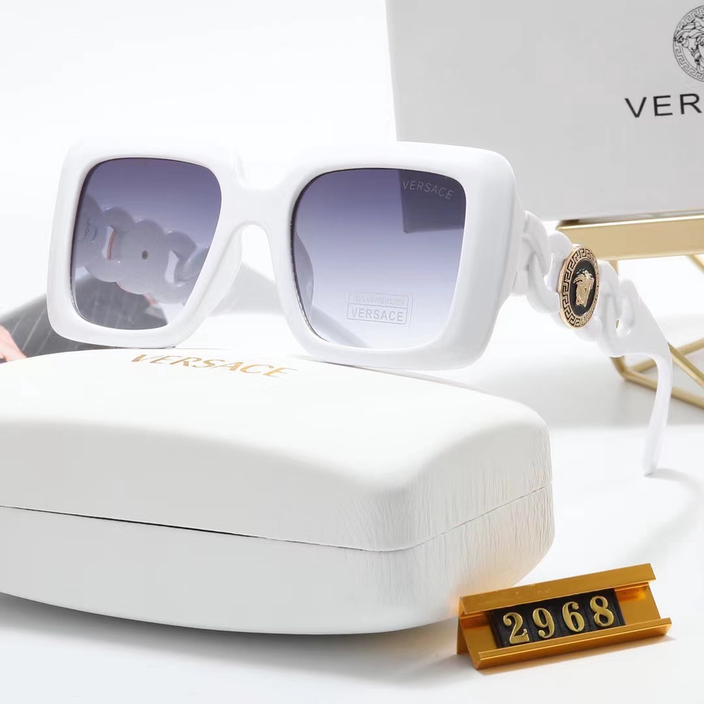 VERSACE Kính Mát Gọng Vuông Phong Cách Retro Sang Trọng Dành Cho Nữ
