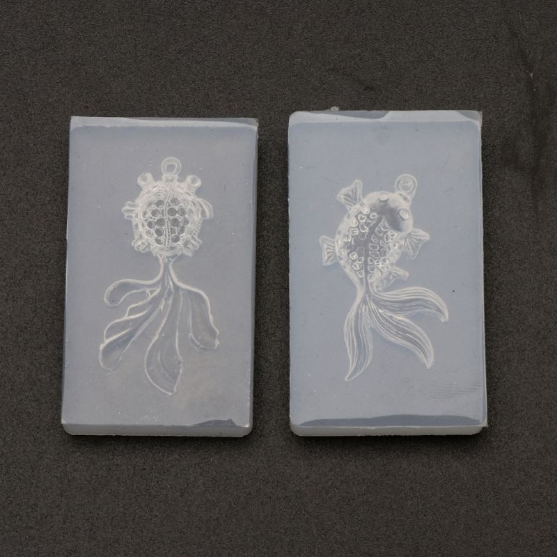 Khuôn Silicone Tạo Hình Cá Vàng 3D Làm Đất Sét