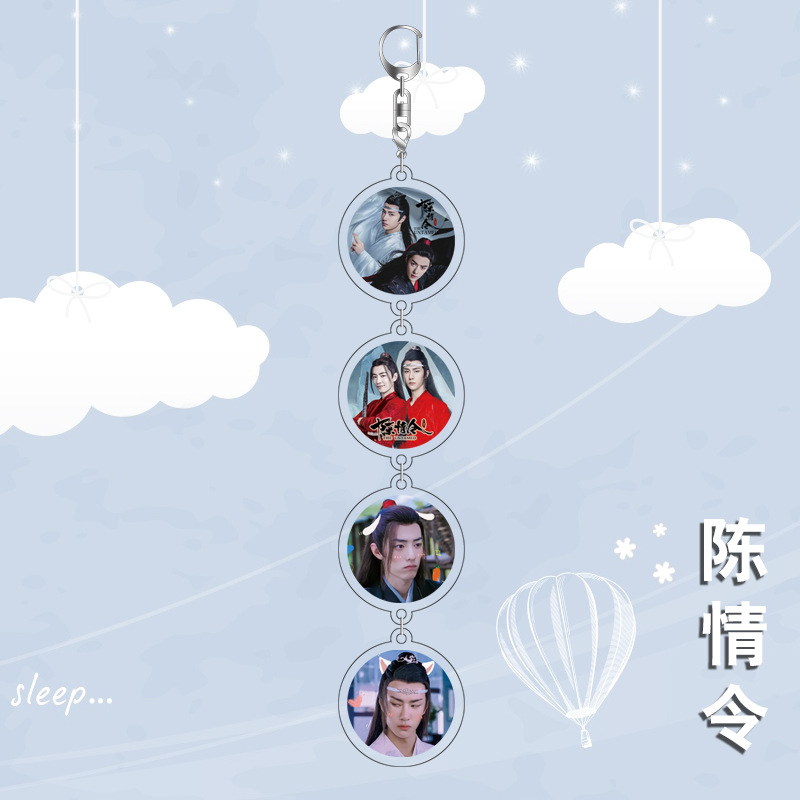 Móc khóa acrylic mặt hình thành viên các nhóm nhạc BJYX Wangyibo Xiaozhan Blackpink đáng yêu