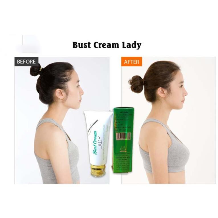 [ Hàng Chính Hãng ] Kem  Bust Cream Lady | Hỗ Trợ Tăng Kích Thước Vòng 1 Tự Nhiên | Hộp 50g | BigBuy360 - bigbuy360.vn