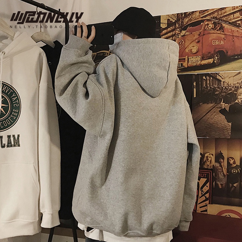 Áo hoodie tay dài phong cách Hàn Quốc thời trang trẻ trung cho nam và nữ