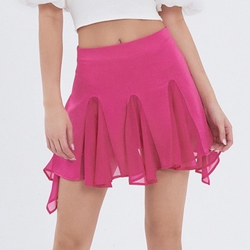 Chân váy lụa SheByShj màu hồng - Pinky Skirt