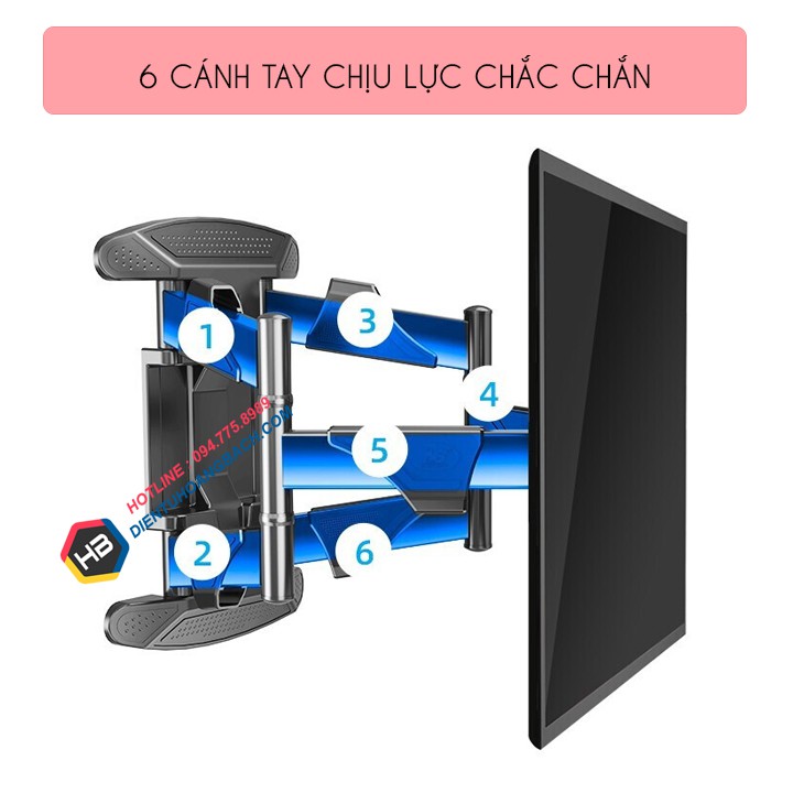 [ NEW 2022 ] Giá Treo Tivi NB P5 40 - 70 Inch / Giá Treo Tivi Xoay Đa Năng P5 - Chính Hãng North Bayou [ Rẻ Hơn NB P6 ]