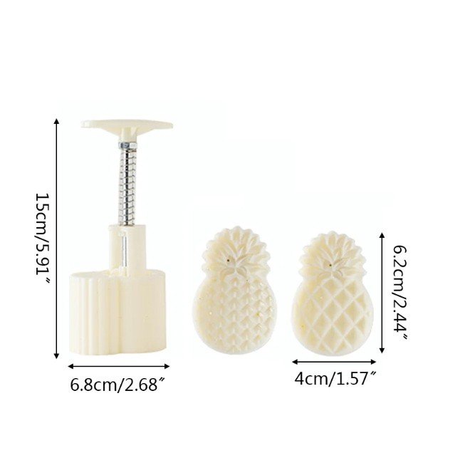 Khuôn bánh dứa 4 mặt lò xo 50g