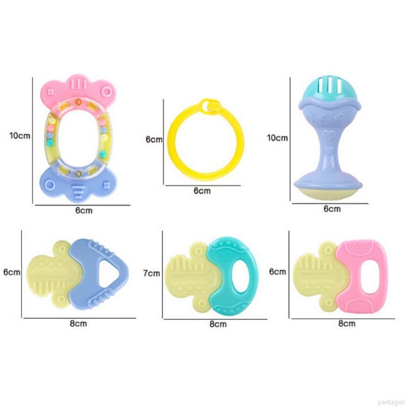 Set 10 lục lạc silicone nhiều màu sắc cho bé chất lượng cao