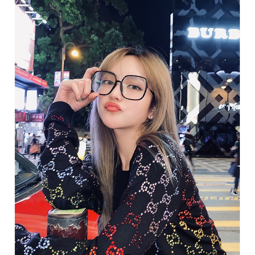 Kính Gọng Mắt Vuông Phiên Bản To Cube Trắng Đen Điểm Nhấn Thay Được Mắt Cận | BigBuy360 - bigbuy360.vn