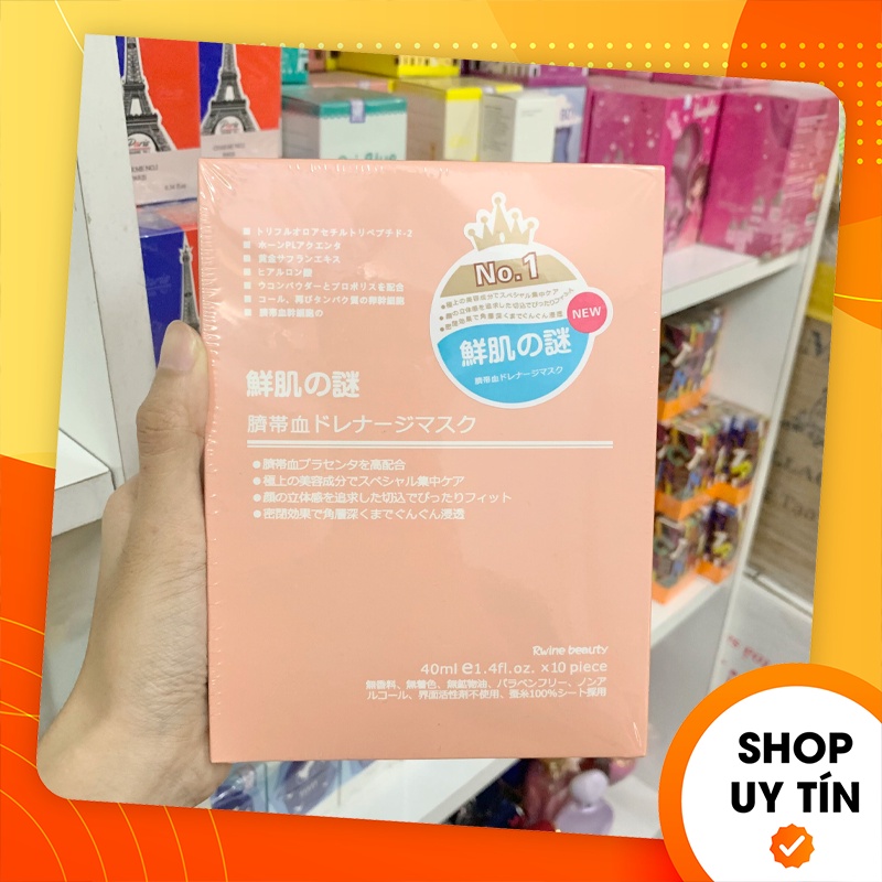 [Chính hãng] Mặt Nạ Nhau Thai Cừu Rwine Beauty Hộp 10 Miếng - 4570053090229