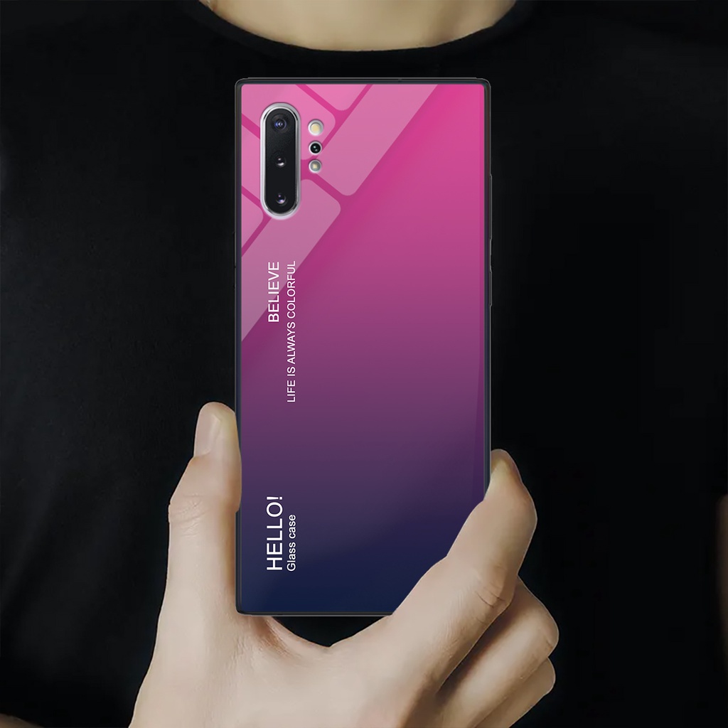 Ốp lưng kính cường lực Samsung Galaxy Note 10 plus 5G - Gradient edition