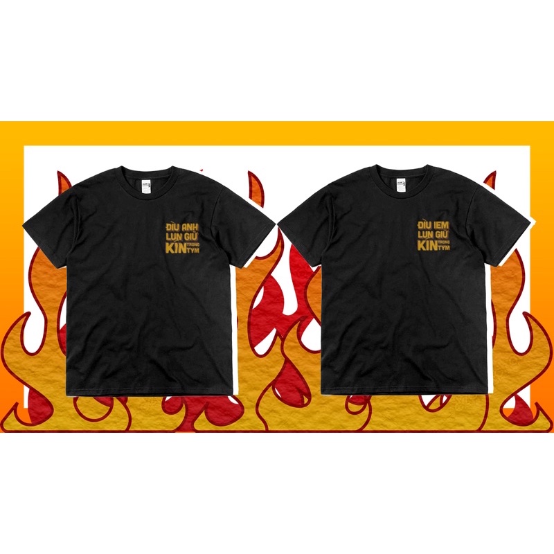 🔥HOT 🔥 Áo thun tự Design cổ tròn nam nữ " Đìu anh lun giữ kín trong tym"