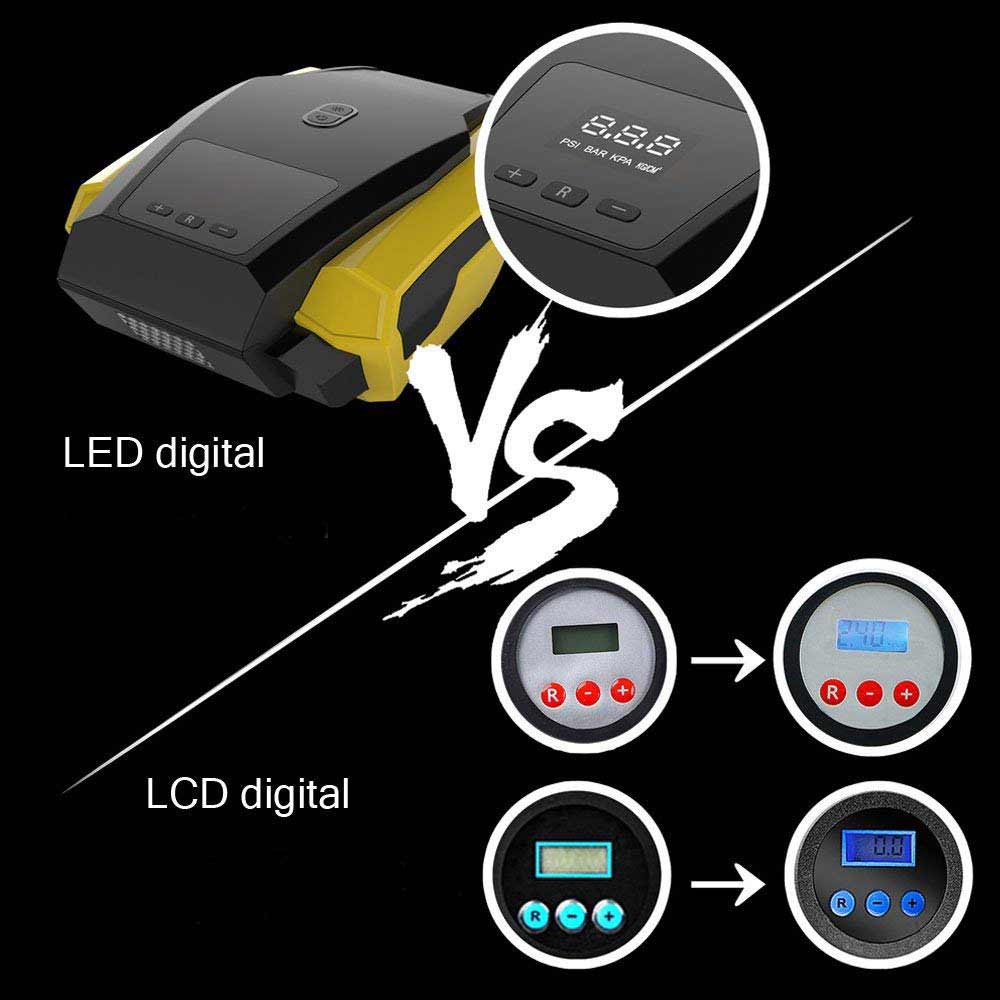 Bơm lốp ô tô Mini đa năng 12V màn hình led digital tự ngắt ATJ (Bảo hành 12 tháng)