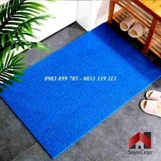 [1,2mx50cm] THẢM NHỰA RỐI SỢ MỲ MÀU XANH DƯƠNG KHỔ 1,2M