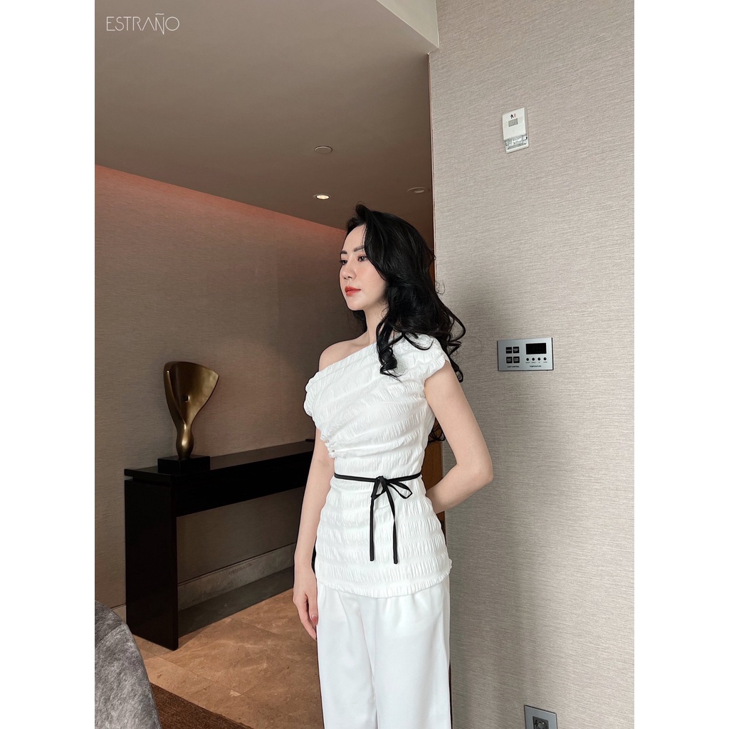 Set áo lệch vai kết hợp quần ống xuông thanh lịch, sang trọng - JOLIE SET