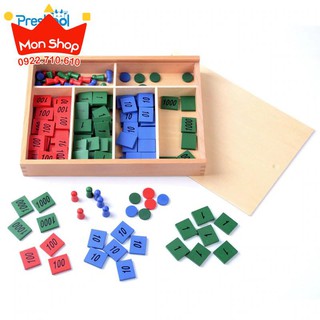 Giáo cụ Montessori - Trò chơi với các tem số (Stamp Game)
