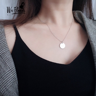 [Mã FASHIONCB94 giảm 10k đơn 0đ] Dây chuyền mặt hình tròn in hoa thời trang cho nữ