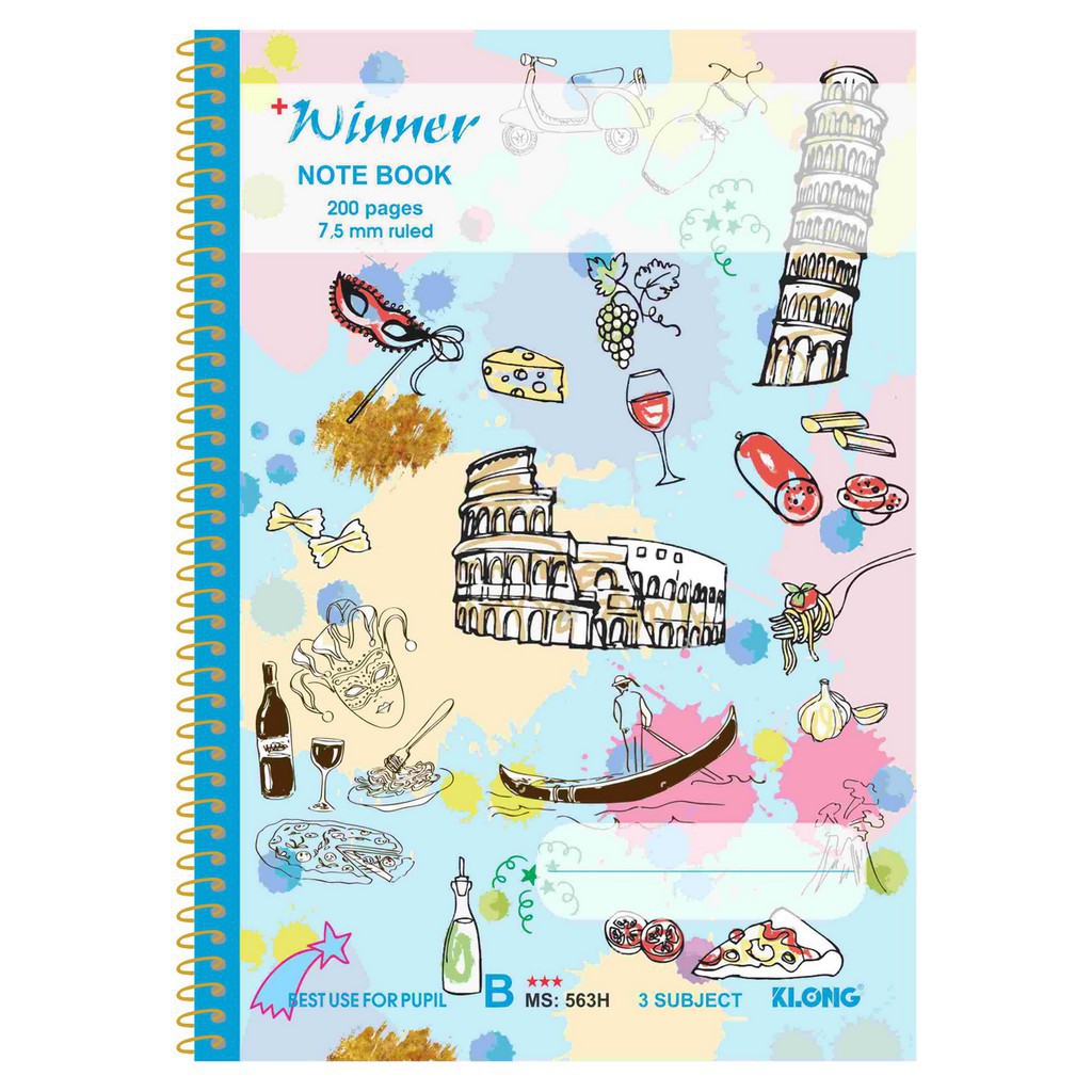 Vở Kẻ Ngang Klong Winner - 200 Trang - Ms 563H