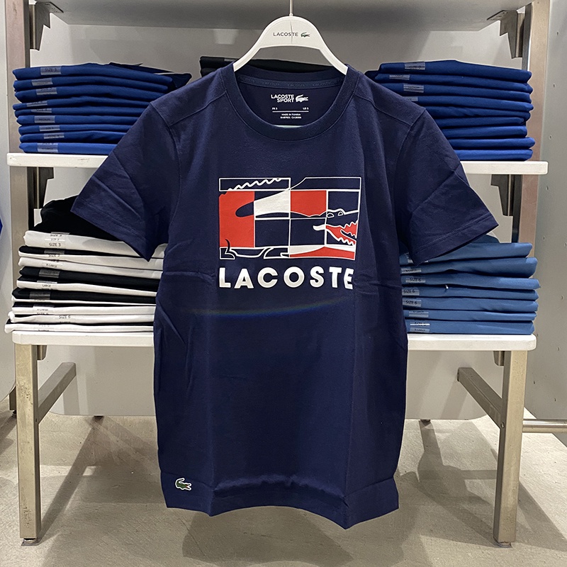 Áo Thun Thể Thao Lacoste Ngắn Tay Cổ Tròn Mau Khô Cho Nam