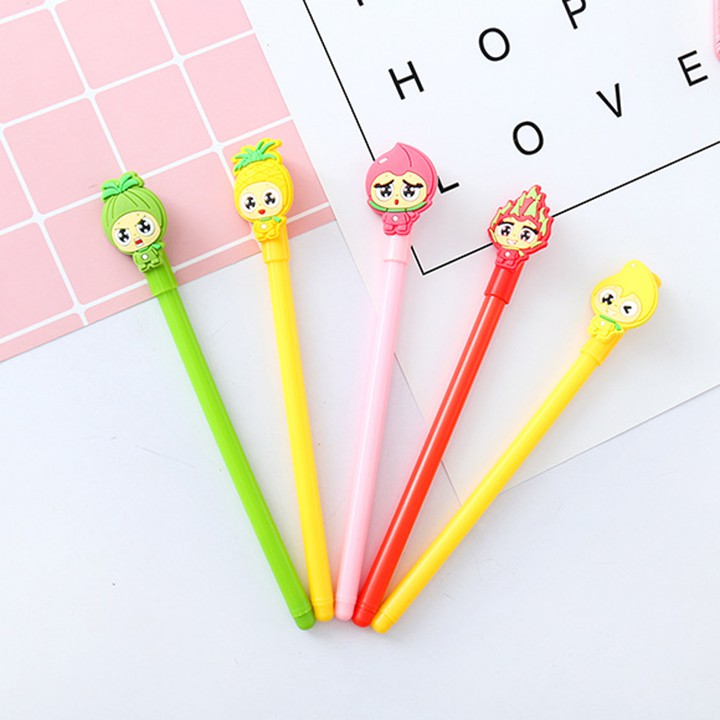 Bút gel nước BTS mực đen cute dễ thương hoa quả khóc Cry