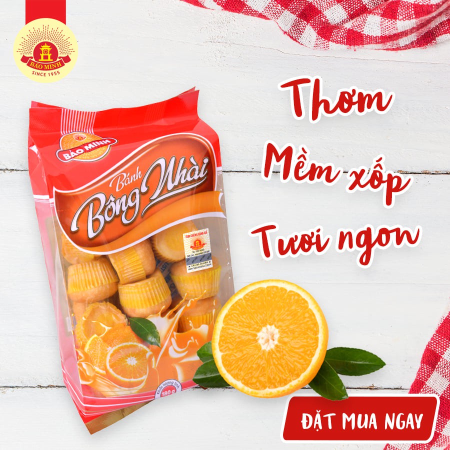 [Mã BMINC50 giảm 50K đơn 150K] Bánh Bông Nhài Bảo Minh 180gr