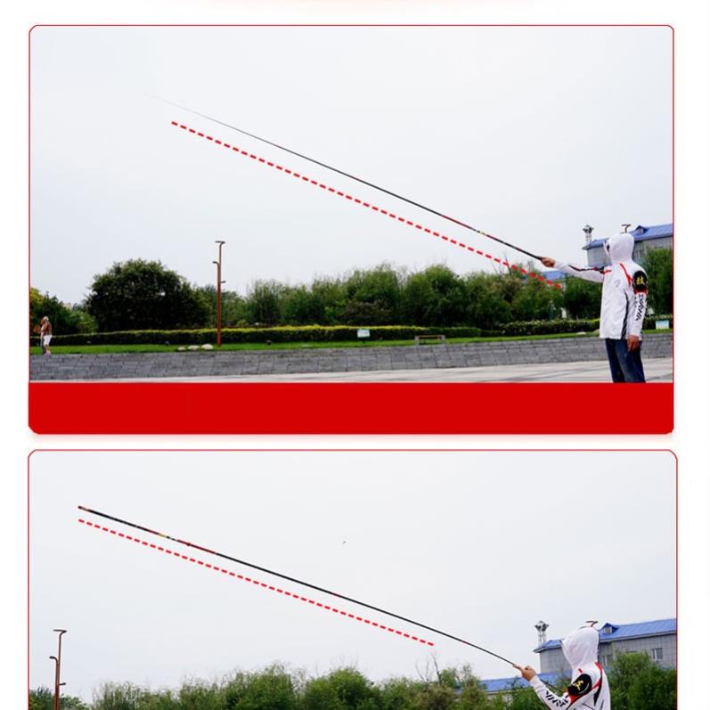 Cần câu tay cao cấp Quỷ vương 6H chất liệu carbon hoa văn sắc nét CD13 _ Đồ câu Phía bắc