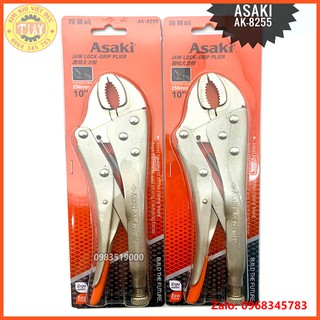 Kìm chết hàm cong Asaki 10 inch (250mm)