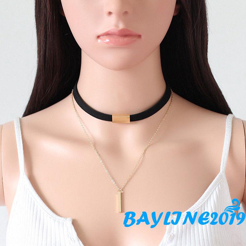 Dây chuyền nhung phối mạ vàng phong cách thời trang nữ tính