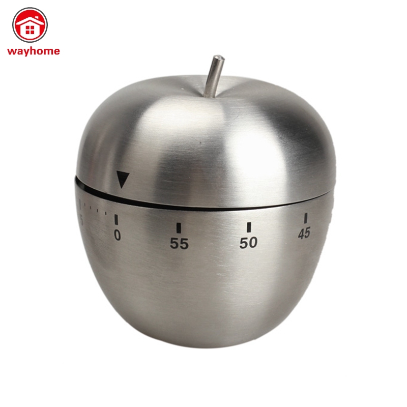 Đồng hồ hẹn giờ nấu ăn bằng théo không gỉ hình quả táo tiện dụng cho nhà bếp