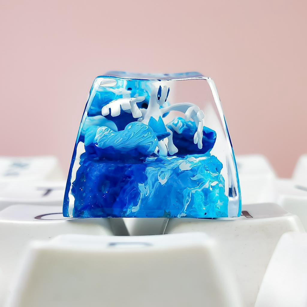 Nút bàn phím Pokemon, nút bàn phím Lugia , Bàn phím nhân vật hoạt hình - Lugia keycap, POKÉMON Artisan Keycap