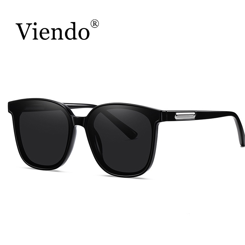 Kính râm VIENDO gọng vuông bằng nhựa chống tia UV thời trang cho nam và nữ(có thể cắt cận thị ống kính)
