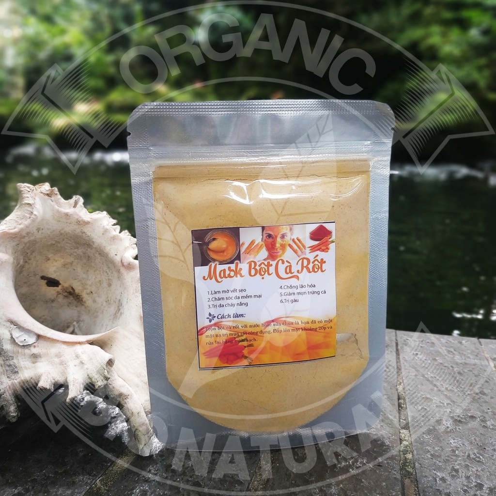 [BIONATURALVN] Bột đắp mặt nạ Mask Bột Cà Rốt HANDMADE