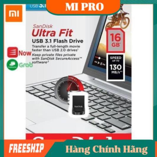 [ Chính Hãng] USB 3.1 SanDisk CZ430 16Gb/ 32Gb/ 64Gb/ 128Gb Ultra Fit Flash Drive tốc độ upto 130MB/s | BigBuy360 - bigbuy360.vn