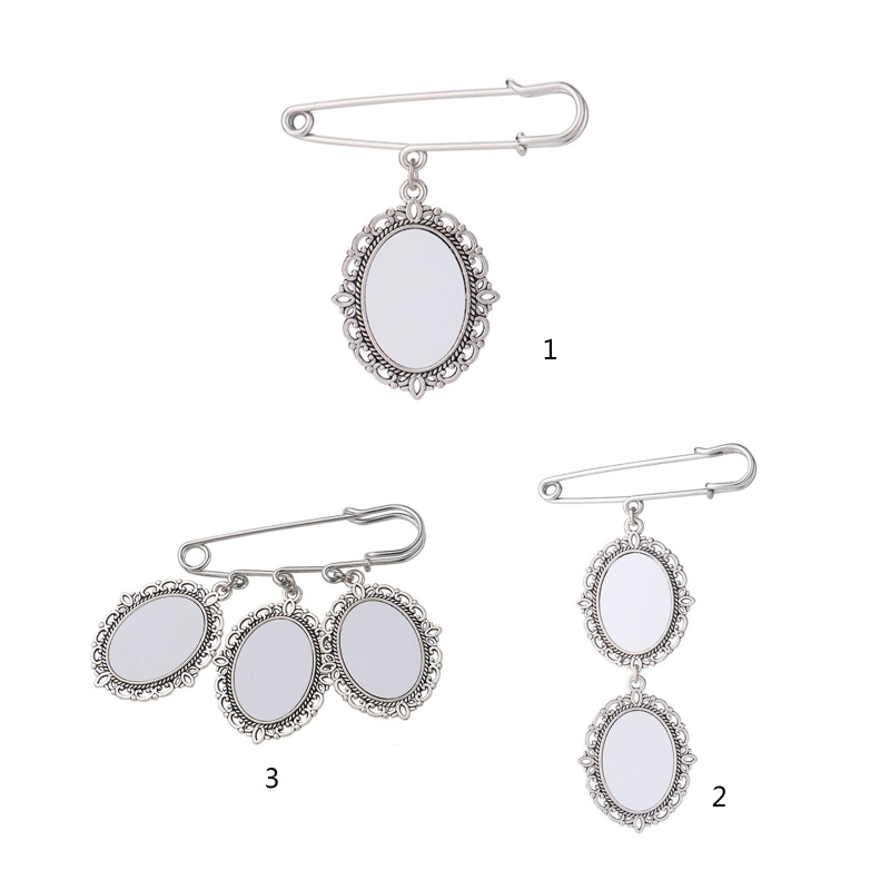 Ghim Cài Áo Hình Oval Bằng Hợp Kim Nhôm Diy