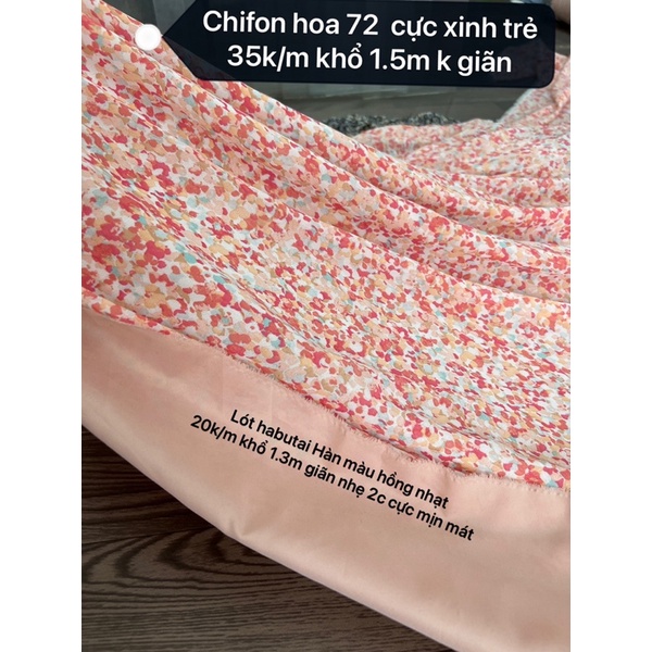 Vải áo dài hoa nhí , Voan hoa , Chifone hoa siêu đẹp. may váy maxi-áo tạo độ bay nhẹ theo gió