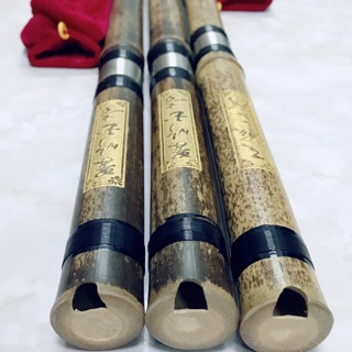 Tiêu trúc tím khớp inox tone đô cao cấp (free ship)